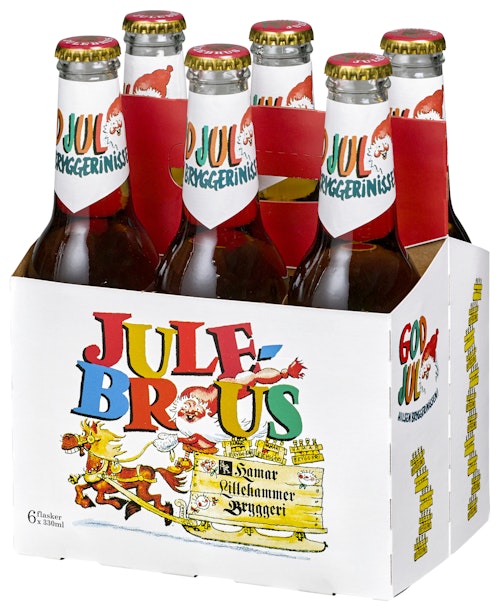 Bilde: © Ringnes / Kolonial.no Ringnes Hamar Julebrus 6 x 0,33l, 1,98 l