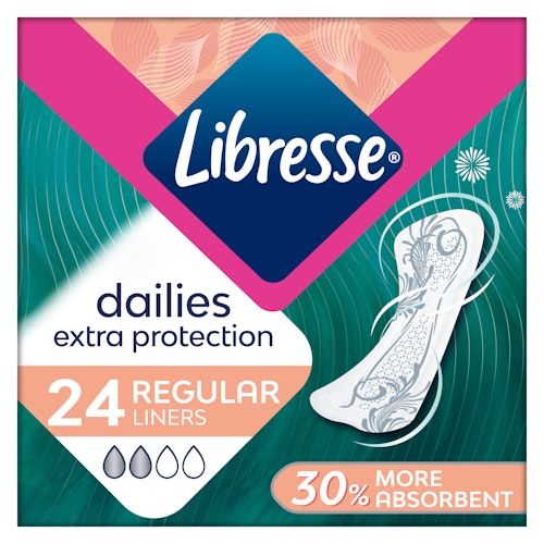Bilde: © Libresse / Oda Libresse Libresse Truseinnlegg Normal Extra Protection, 24 stk