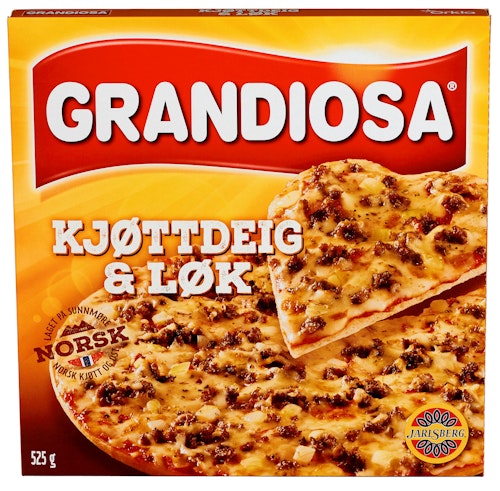 Bilde: © Grandiosa / Kolonial.no Grandiosa Grandiosa Kjøttdeig&løk Pizza 520 g
