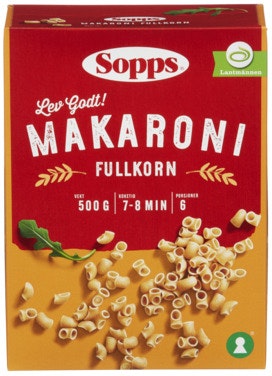 Bilde: © Sopps / Oda Sopps Makaroni Fullkorn