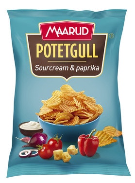 Bilde: © Maarud / Oda Maarud Potetgull Sourcream & Paprika 200 g