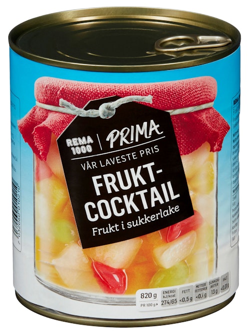 Bilde: © REMA 1000 / Kolonial.no REMA 1000 Fruktcocktail 820 g
