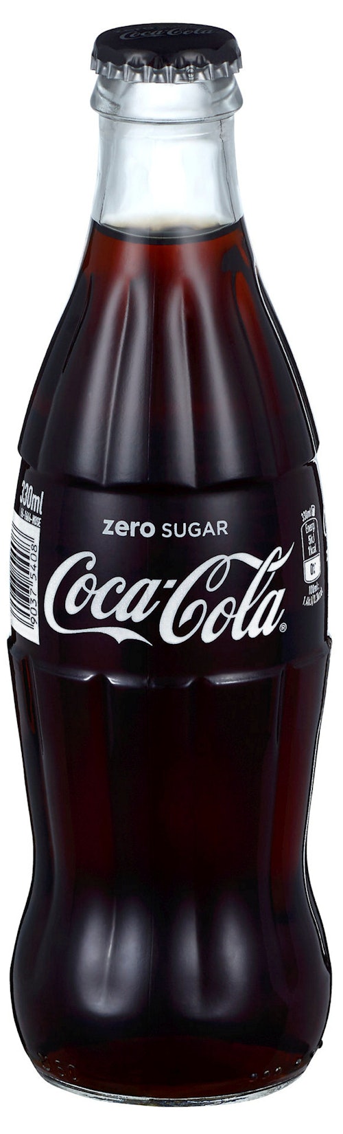 Bilde: © Coca-Cola / Kolonial.no Coca-Cola Coca-Cola Uten Sukker Glassflaske, 0,33 l
