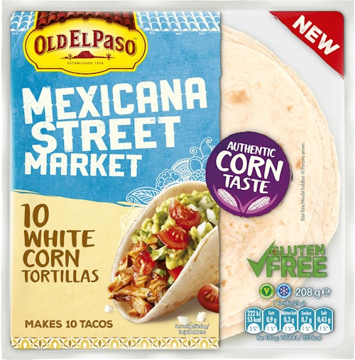 Bilde: © Old El Paso / Oda Old El Paso Mini 100% Corn Tortilla 10 stk, 210 g