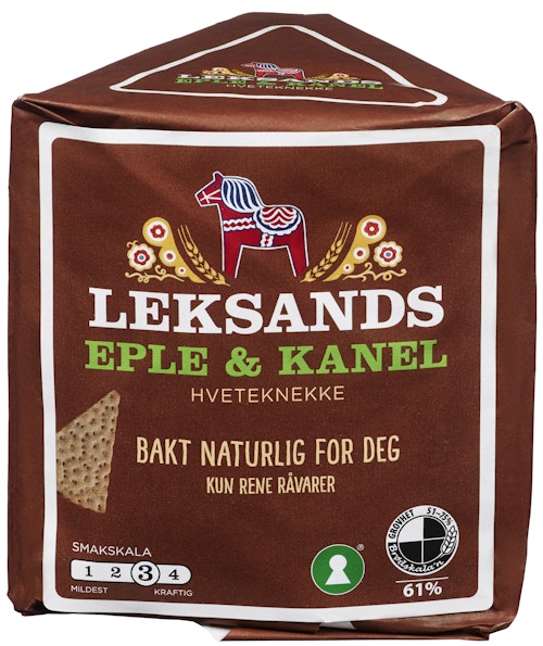 Bilde: © Leksands / Kolonial.no Leksands Knekkebrød Eple & Kanel, 200 g