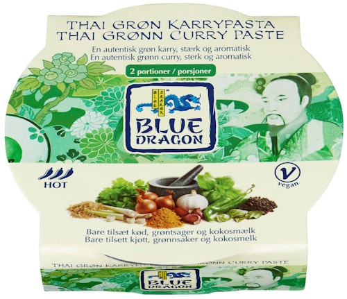 Bilde: © Blue Dragon / Kolonial.no Blue Dragon Green Curry Paste 50 g