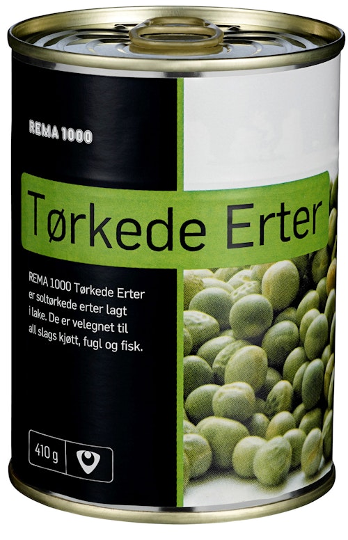 Bilde: © REMA 1000 / Kolonial.no REMA 1000 Tørkede Erter 410 g