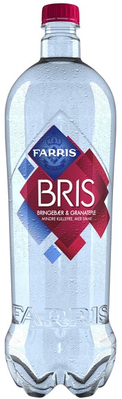 Bilde: © Ringnes / Kolonial.no Ringnes Farris BRIS Bringebær & Granateple, 1,5 l