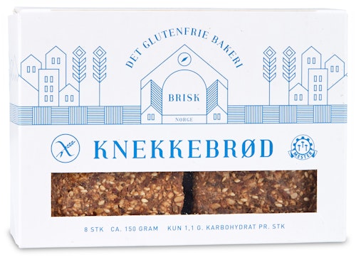 Bilde: © Brisk / Kolonial.no Brisk Lavkarbo-Knekkebrød Glutenfri, 150 g