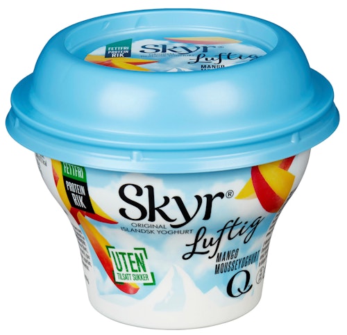 Bilde: © Q-meieriene / Oda Q-meieriene Q Skyr Luftig Mango 130 g