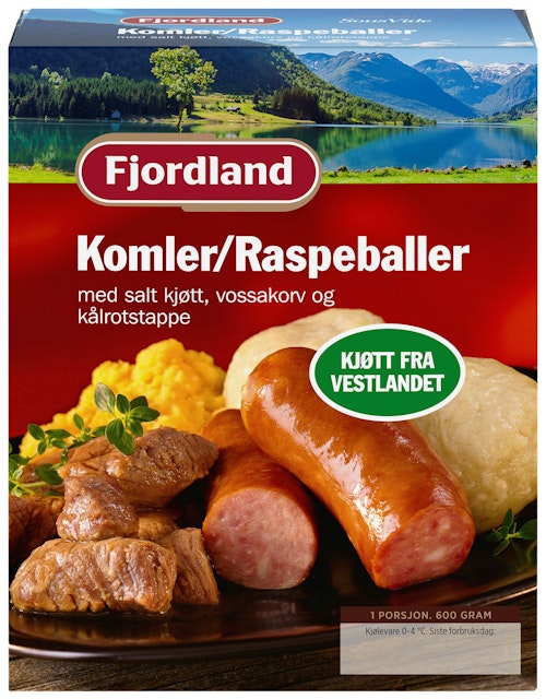 Bilde: © Fjordland / Kolonial.no Fjordland Komler / Raspeballer / Komper 600 g