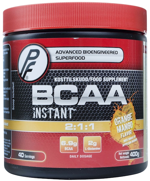 Bilde: © Proteinfabrikken / Kolonial.no Proteinfabrikken BCAA Orange Mango Kosttilskudd 400 g