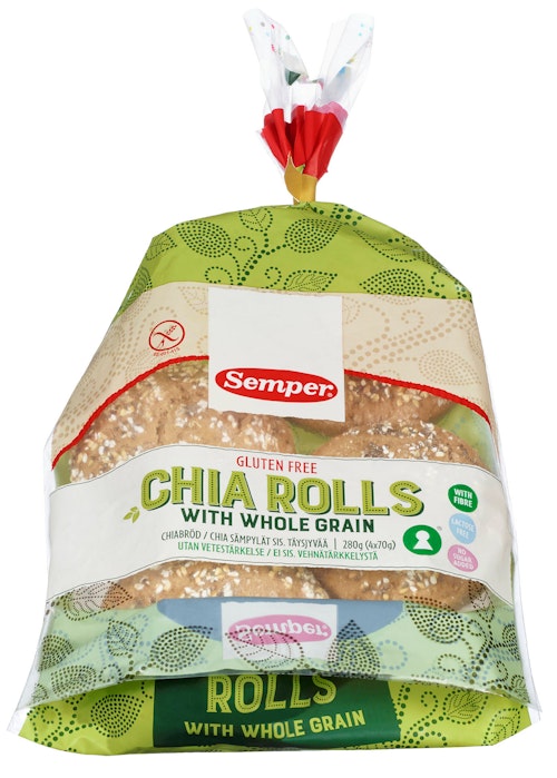 Bilde: © Semper / Kolonial.no Semper Chia Rolls Glutenfri, 280 g