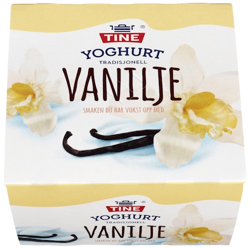 Bilde: © Tine / Kolonial.no Tine Yoghurt Vanilje 4x150g, 600 g