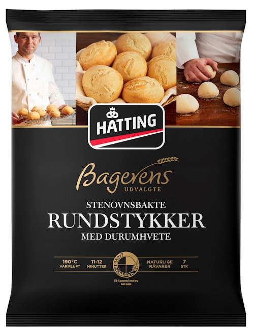 Bilde: © Hatting / Kolonial.no Hatting Stenovnsbakt Rundstykker 7 stk, 420 g
