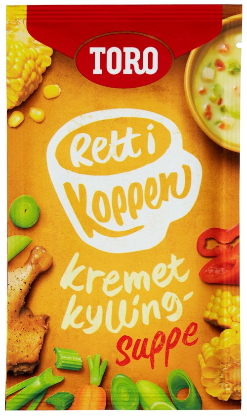 Bilde: © Toro / Kolonial.no Toro Kyllingsuppe Kremet Rett i Koppen, 22 g
