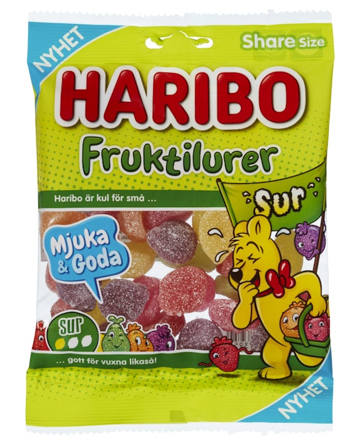 Bilde: © Haribo / Oda Haribo Fruktilurer Sur 170 g