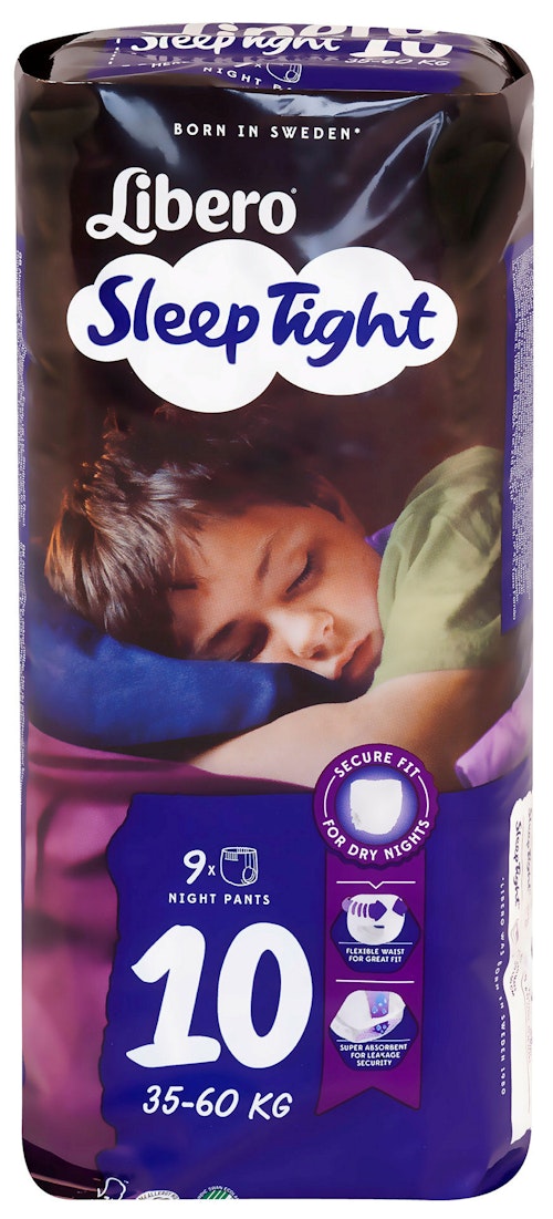 Bilde: © Libero / Kolonial.no Libero Libero Sleep Tight S 10 35-60 kg, 9 stk