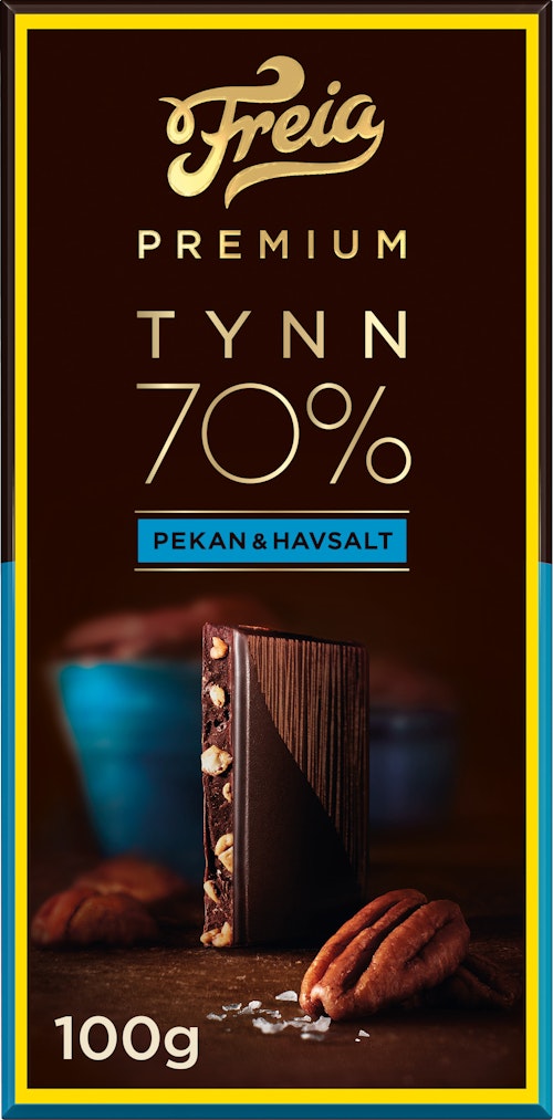 Bilde: © Freia / Oda Freia Premium 70% Pekan & Havsalt 100 g