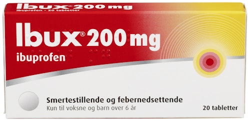 Bilde: © Weifa / Oda Weifa Ibux Ibuprofen tabletter 200mg, 20 stk