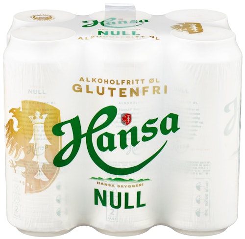 Bilde: © Hansa Borg / Oda Hansa Borg Hansa Null % Alkoholfri, Glutenfri, 6 x 0,5l, 3 l