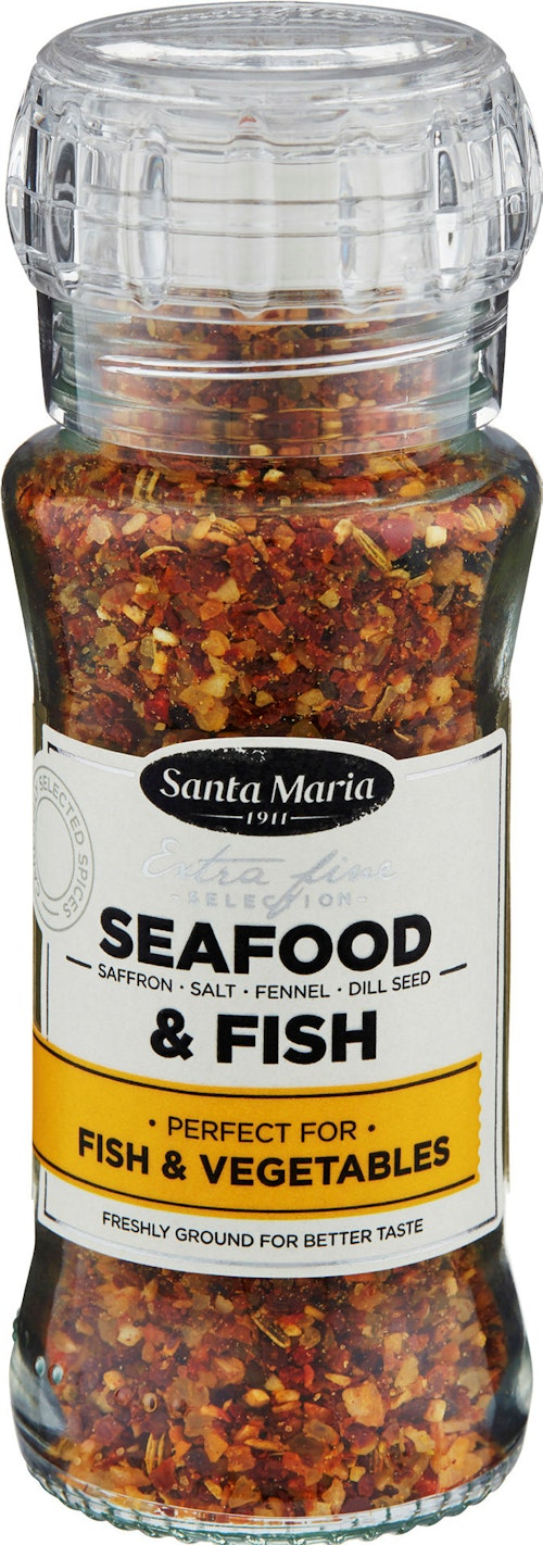 Bilde: © Santa Maria / Kolonial.no Santa Maria Seafood & Fish Premium Med kvern, 90 g