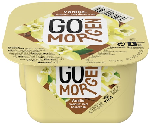 Bilde: © Tine / Oda Tine Go'morgen Vaniljeyoghurt med Havrecrisp