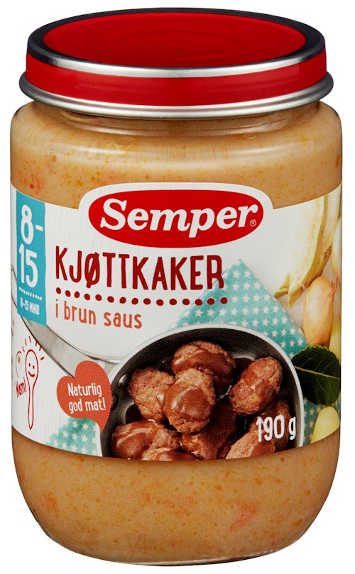 Bilde: © Semper / Oda Semper Kjøttkaker I Brun Saus Fra 8 mnd, 190 g