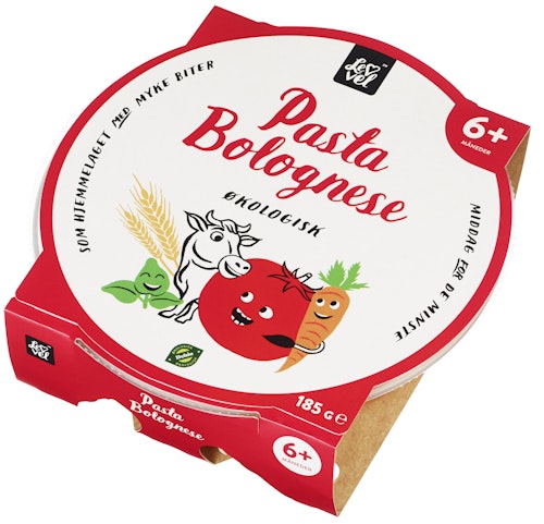 Bilde: © Lev Vel / Oda Lev Vel Pasta Bolognese fra 6 mnd økologisk