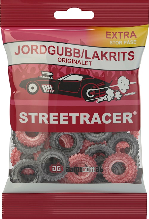 Streetracer Jordbær & Lakris 80 g