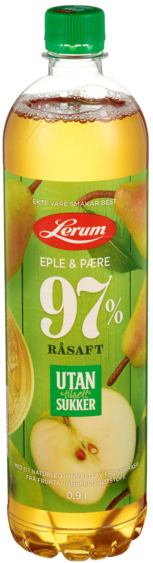 Bilde: © Lerum / Kolonial.no Lerum Eple & Pæresaft Uten Tilsatt Sukker, 0,9 l