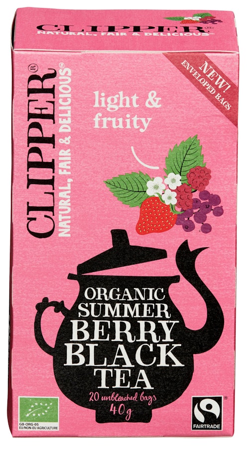 Bilde: © Clipper / Kolonial.no Clipper Te Summer Berry Økologisk, 20 stk