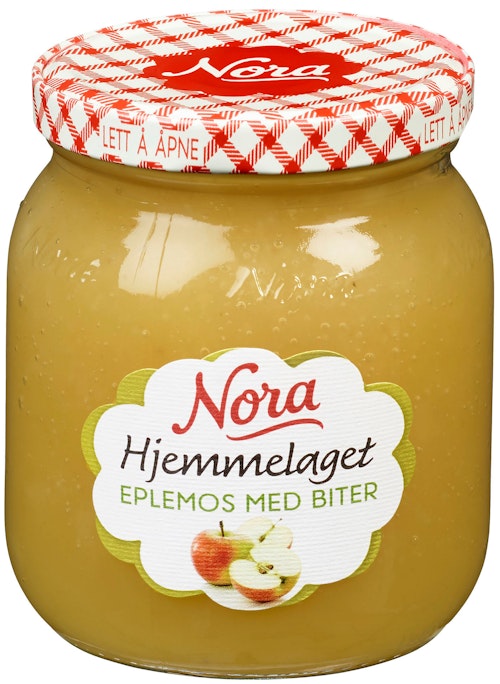 Bilde: © Nora / Oda Nora Eplemos med Biter Hjemmelaget 380 g