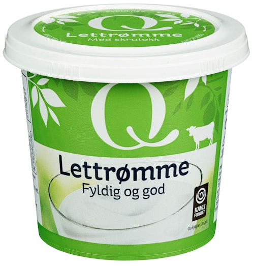Bilde: © Q-meieriene / Kolonial.no Q-meieriene Q-lettrømme 18%, 300 g