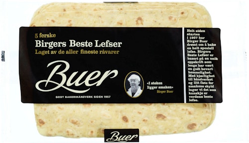 Bilde: © Buer / Kolonial.no Buer Birgers Beste Lefser 5 stk