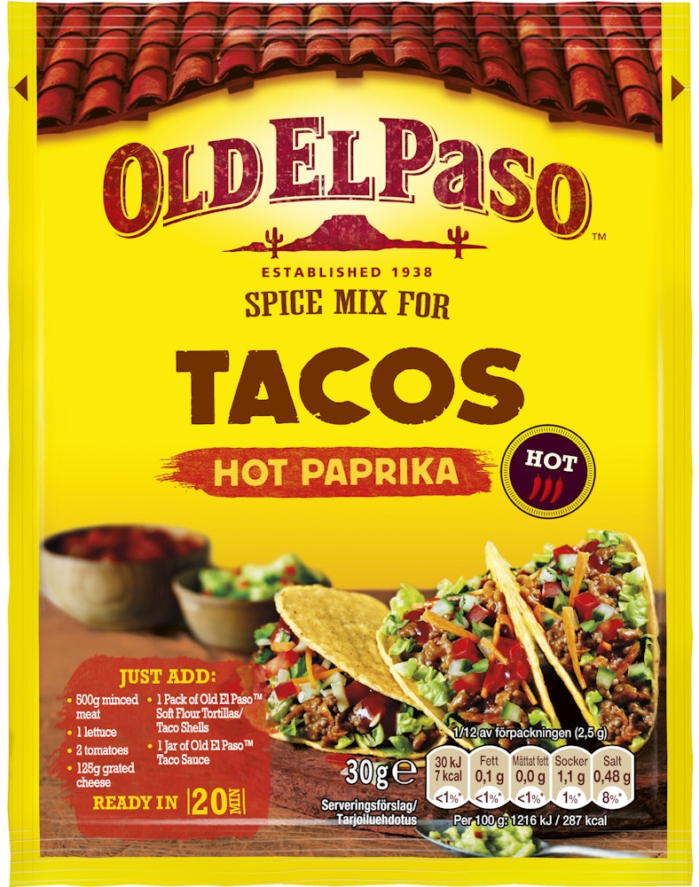 Old El Paso Spice Mix For Hot Taco