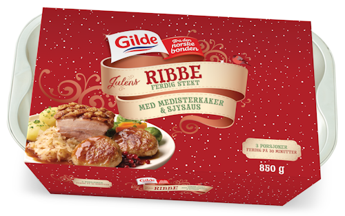 Bilde: © Gilde / Kolonial.no Gilde Stekt Ribbe Med Tilbehør 640 g