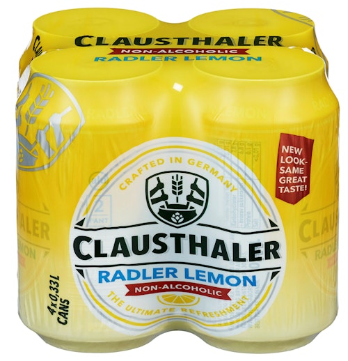 Bilde: © Clausthaler / Oda Clausthaler Clausthaler Radler Lemon 4 x 0,33l