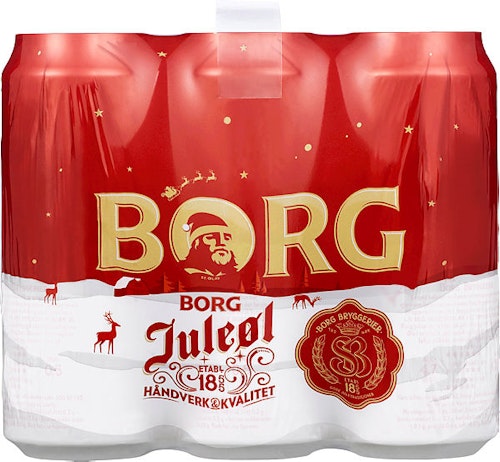 Bilde: © Hansa Borg / Kolonial.no Hansa Borg Borg Juleøl 0,5 x 6stk, 3 l