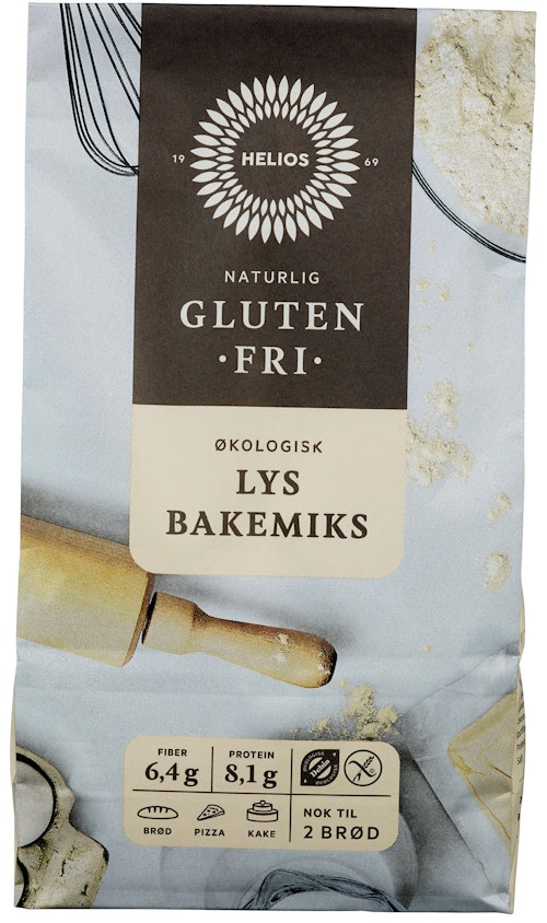 Bilde: © Helios / Kolonial.no Helios Økologisk Lys Bakemiks Glutenfri, 600 g
