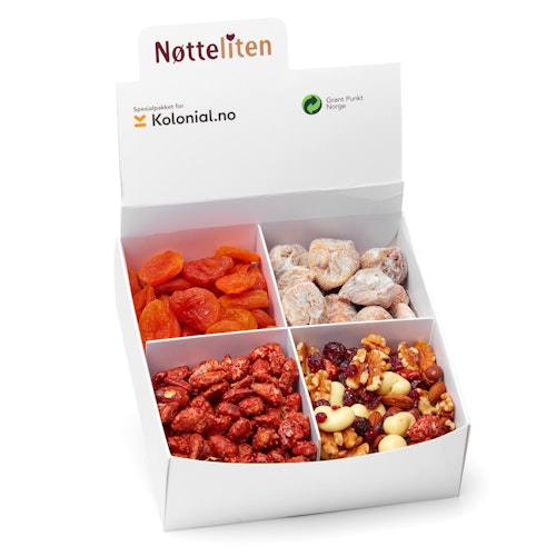 Bilde: © Nøtteliten / Kolonial.no Nøtteliten Julemiks Med Nøtter og Tørket Frukt 1 kg