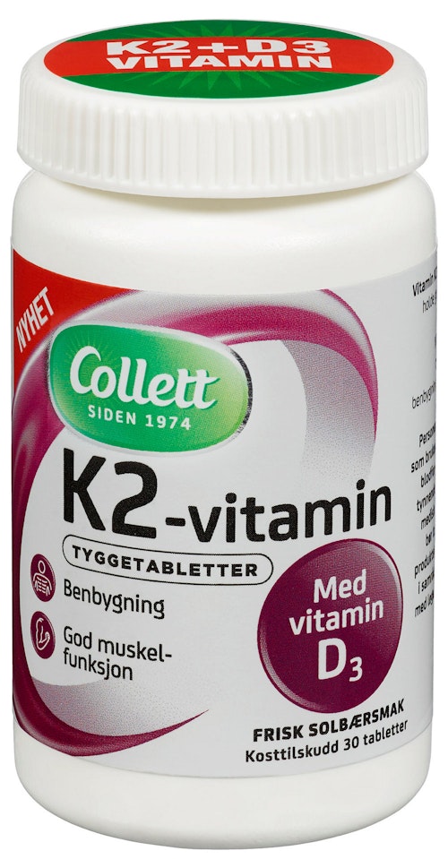 Bilde: © Collett / Kolonial.no Collett K2 Vitamin 30 stk