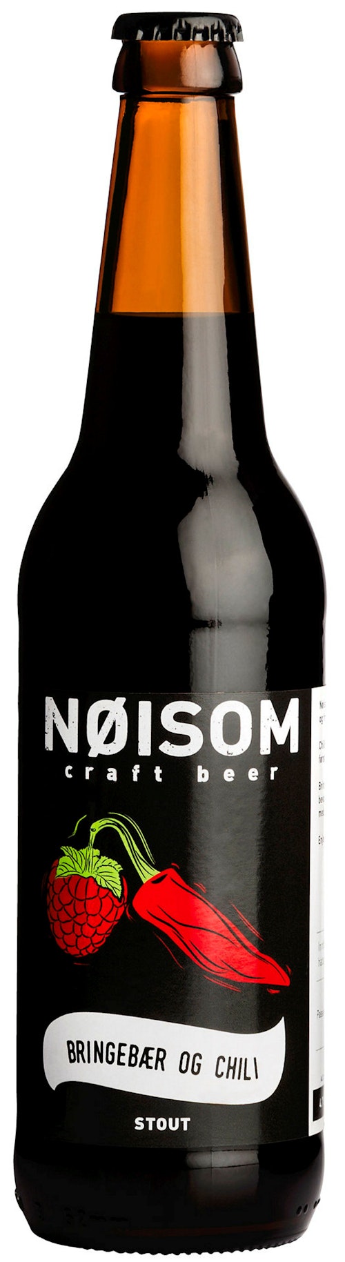 Bilde: © Nøisom / Kolonial.no Nøisom Bringebær og Chili Stout 0,5 l