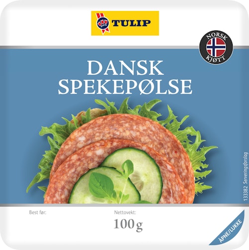 Bilde: © Tulip / Oda Tulip Dansk Spekepølse 100 g