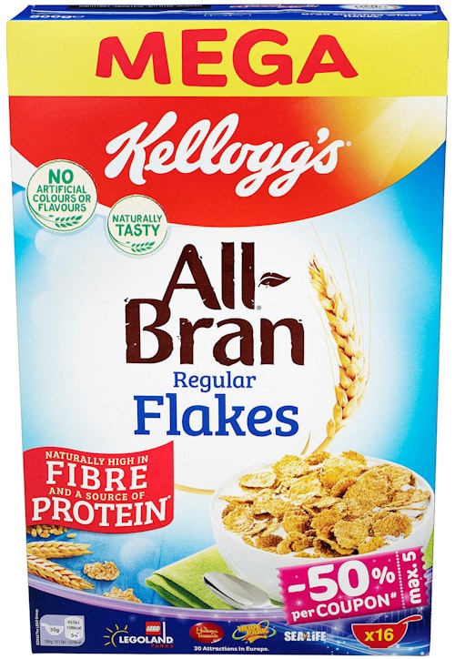 Bilde: © Kellogg's / Kolonial.no Kellogg's All-Bran Regular Flakes 500 g