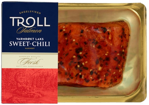 Bilde: © Troll Salmon / Kolonial.no Troll Salmon Sweet-Chili Laks i Bit ca. 280 g