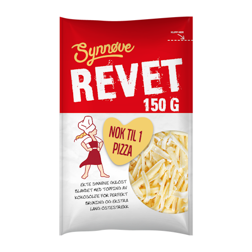 Bilde: © Synnøve / Kolonial.no Synnøve Revet 150 g