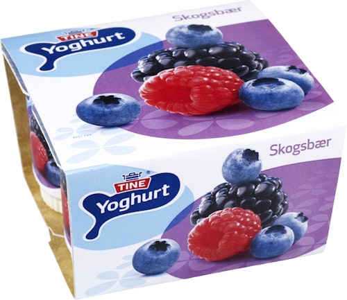 Bilde: © Tine / Kolonial.no Tine Yoghurt Skogsbær 4x150g, 600 g
