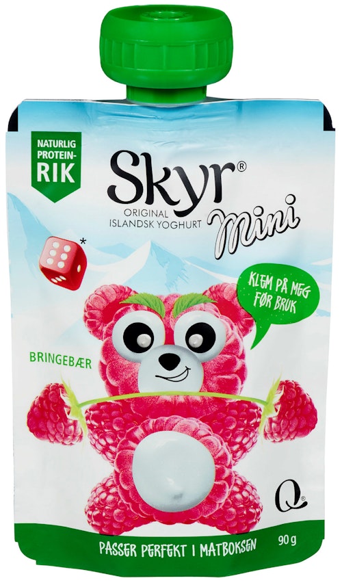 Bilde: © Q-meieriene / Kolonial.no Q-meieriene Skyr Mini Bringebær 90 g