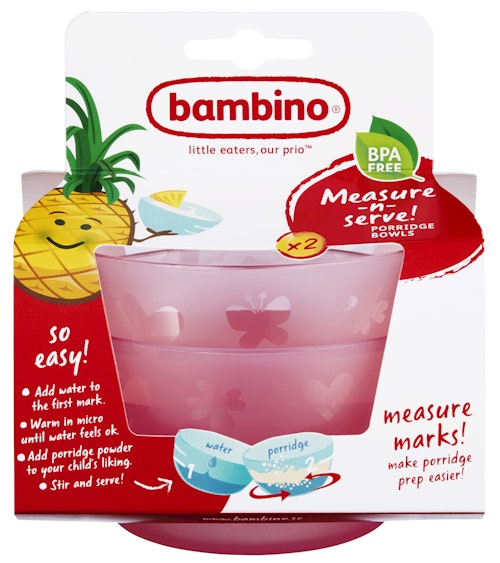 Bilde: © Bambino / Oda Bambino Measure-n-serve! Grøtskål 2 stk
